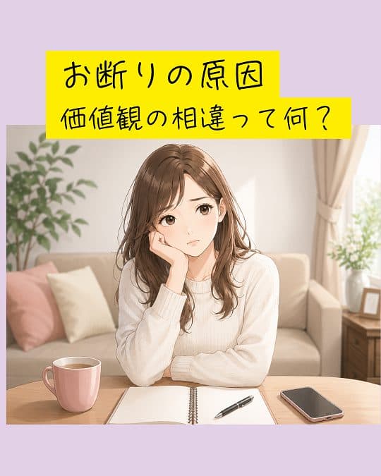 お断りの原因「価値観の相違」って何？