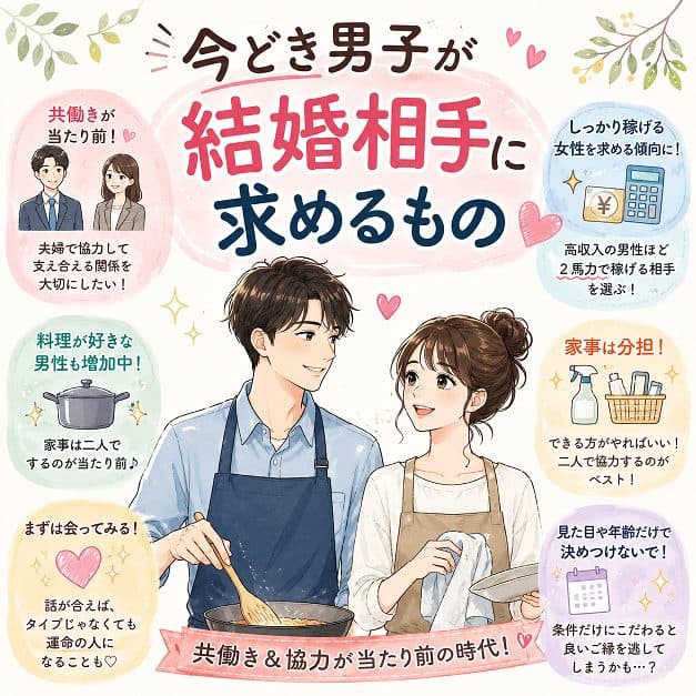 今どき男子が結婚相手に求めるものとは？💑