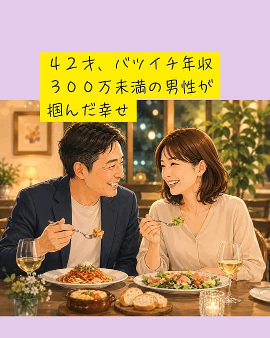 42才バツイチ、年収300万未満の男性が掴んだ幸せ
