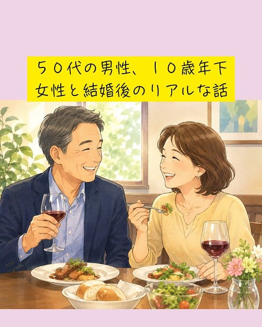 50代の男性、10歳年下の女性と結婚後のリアルな話