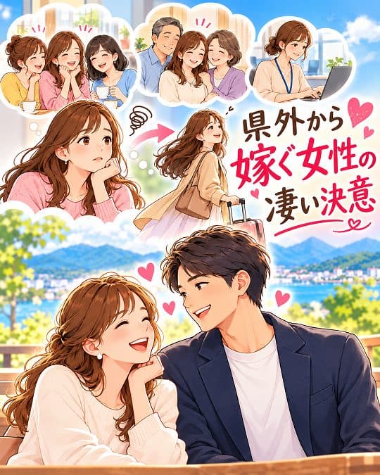 県外から嫁ぐ女性の凄い決意!